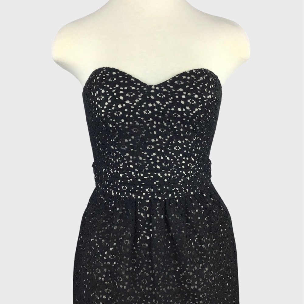 Pins and Needles Black Lace Strapless Sweetheart Dress - Picture 5 of 6